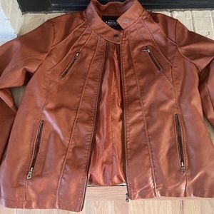 Tagoo Faux Leather Jacket Women Bomber Jacket